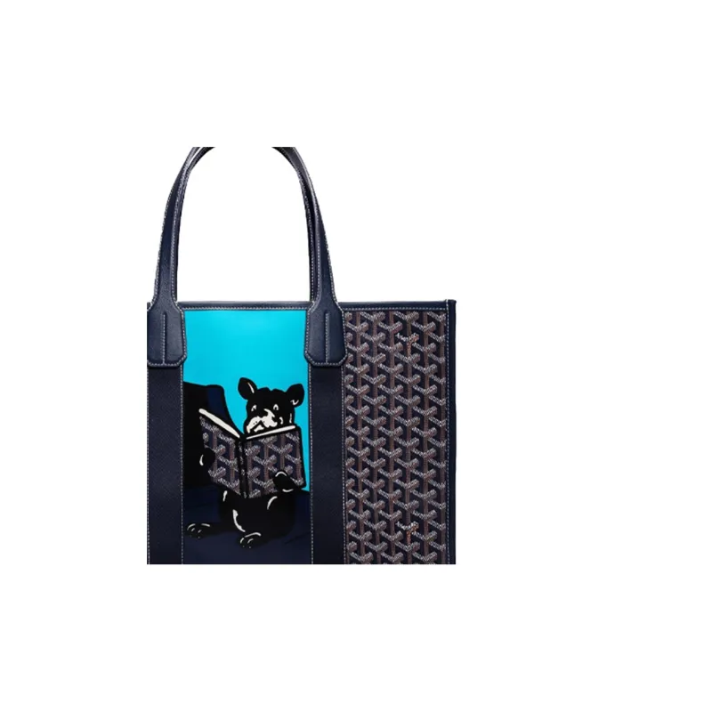 GOYARD Villette Tote Bag Mm Navy Blue-4
