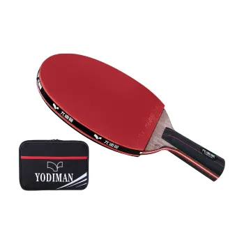 YODIMAN Ping Pong Paddles Unisex Black Red Penhold Grip