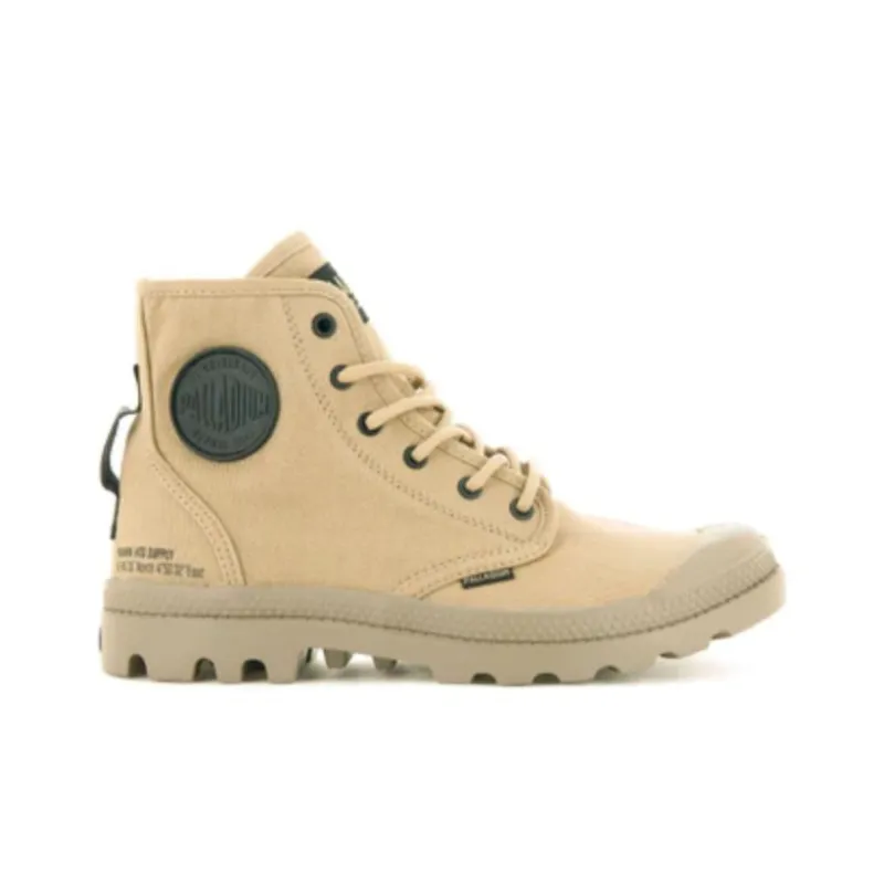 Palladium Pampa Hi Htg Supply Abrasion Resistant High Top Canvas Shoes Unisex Yellow-1