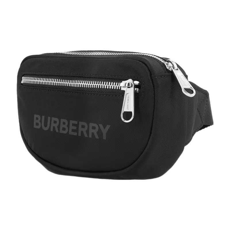 Burberry Logo Print Nylon Cannon Bum Bag Small Black-1