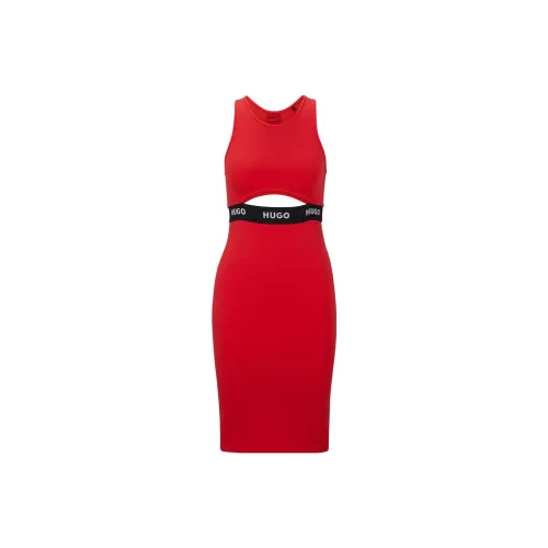 HUGO BOSS Sleeveless Dresses Women's Red