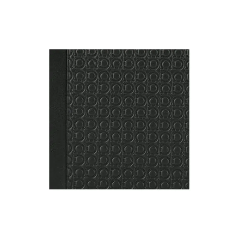 FERRAGAMO Cow Leather Money Clip Card Holder Men's Black-3