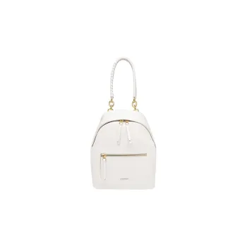 COCCINELLE Grained Cow Leather Handbag Shoulder Bag Backpack Medium Size Women's White