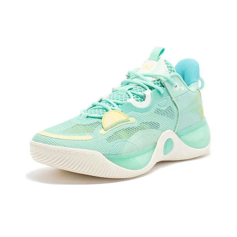 361° AG LVL UP 1 SE Mojito Slip Resistant Cushioning High Top Basketball Shoes Men's Green White-1