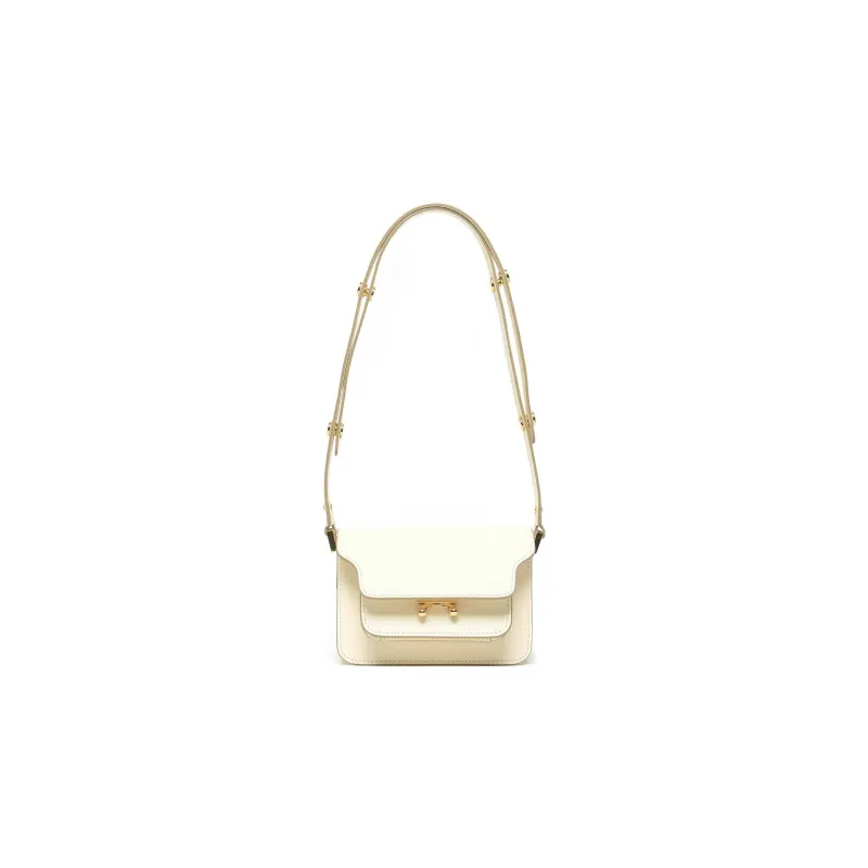 MARNI Trunk Calfskin Crossbody Bag, Shoulder Bag Kids' Light Beige-0