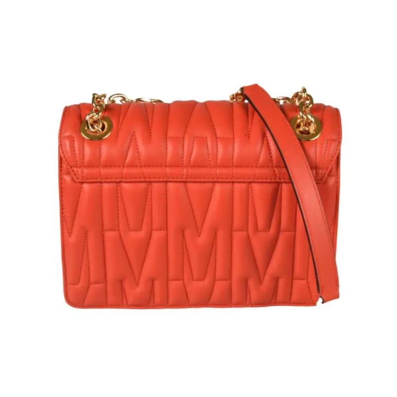 MOSCHINO Goatskin Shoulder Bag Crossbody Bag Women's Orange-2