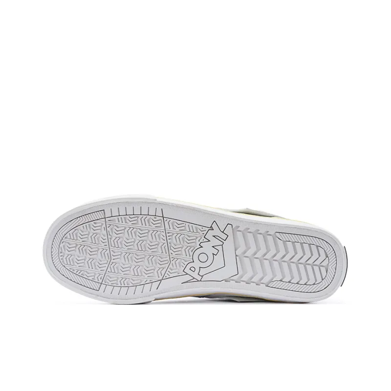 PONY Atop Durable Breathable Low Top Skateboard Shoes Men's White Gray-4