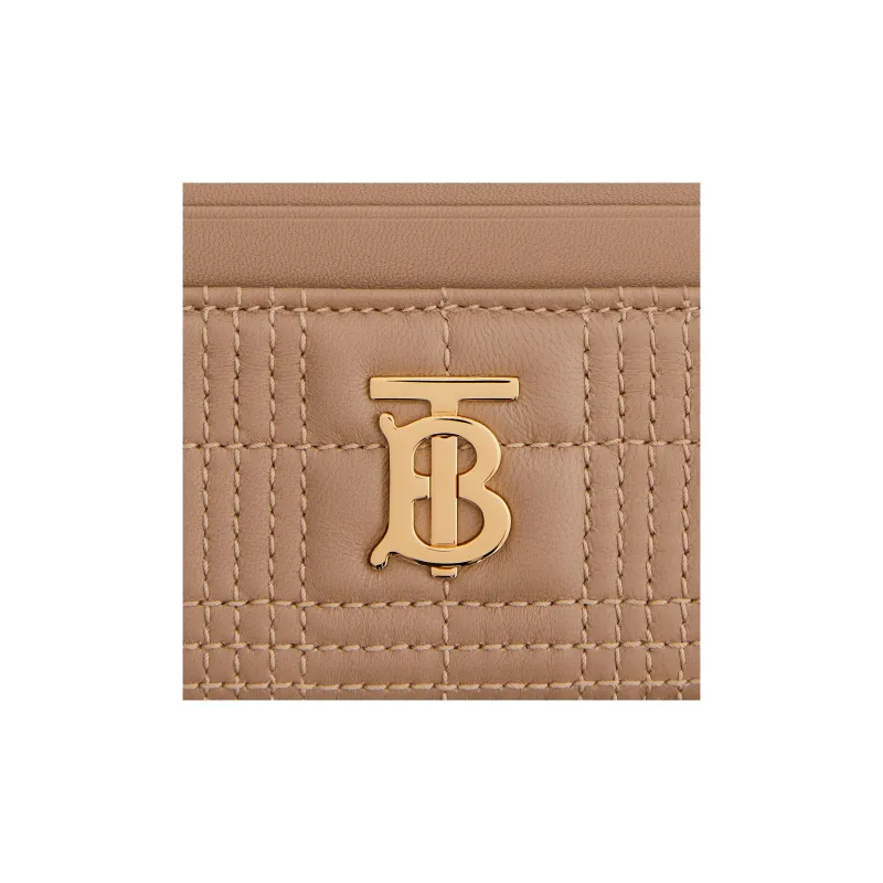 Burberry Lola Bag Lambskin Card Holder Coin Purse Card Holder Women's Camel-4