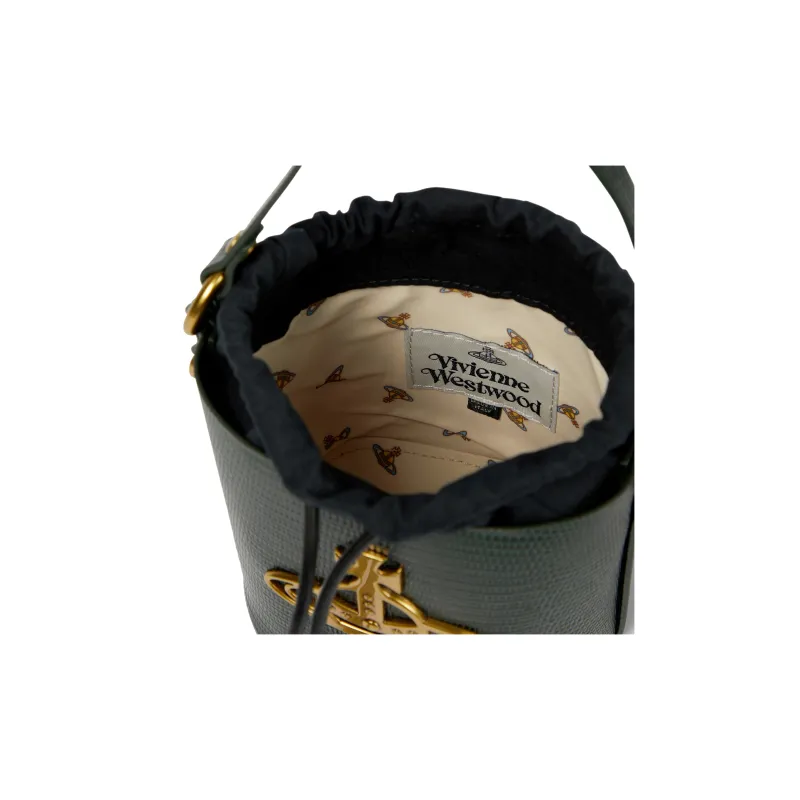 Vivienne Westwood DAISY Calfskin Bucket Bag Handbag Regular Women's Dark Green-2
