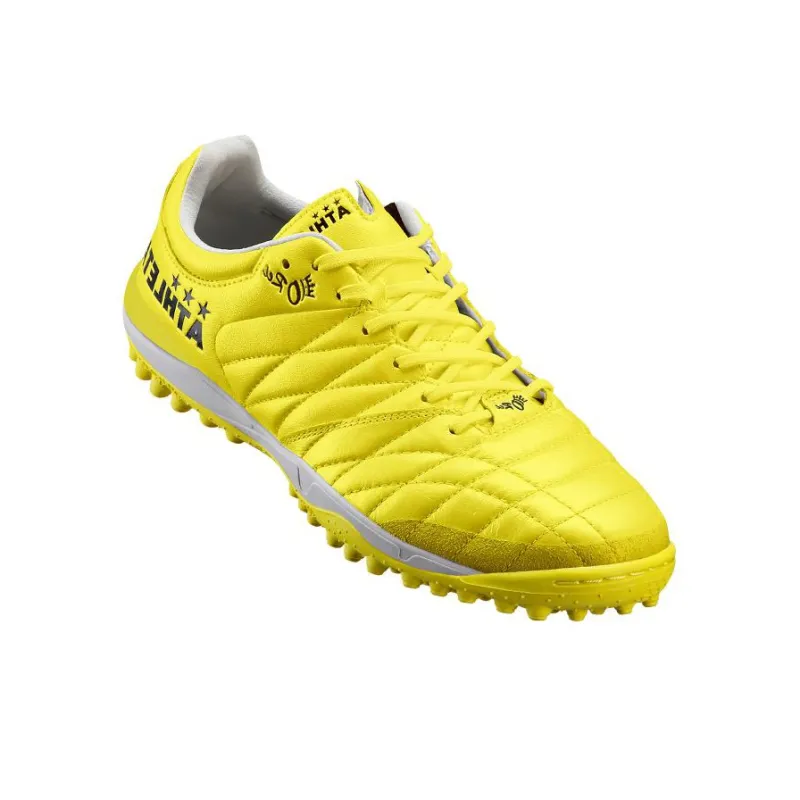 ATHLETA TF Rubber Broken Studs Wear resistant And Lightweight Soccer Shoes Men's Yellow-1