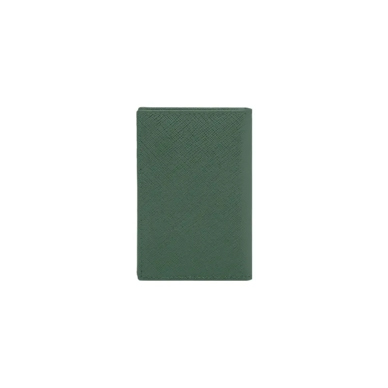 PRADA Leather Card Holder Men's Emerald Green-1