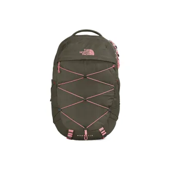 THE NORTH FACE Recycled Nylon Backpack Women's Boseberry Light Stone South Color With Fire Red