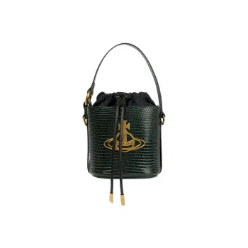 Vivienne Westwood DAISY Calfskin Bucket Bag Handbag Regular Women's Dark Green