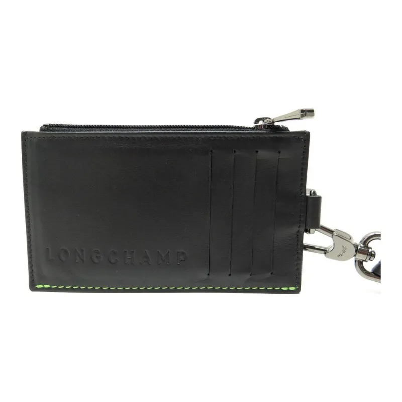 LONGCHAMP 3D Calfskin Coin Purse Regular Men's Black-2