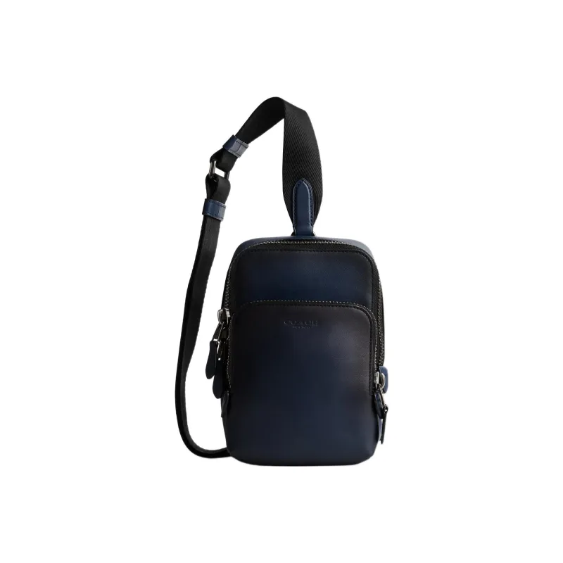 COACH Gotham Glove Tanning Sling Bag Fanny Pack Shoulder Bag Crossbody Bag Mini Men's Dark Blue-0