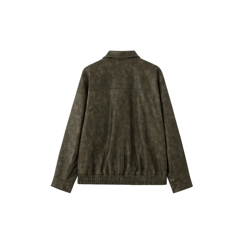 ZHOUMIAO Leather Jackets Women's-1