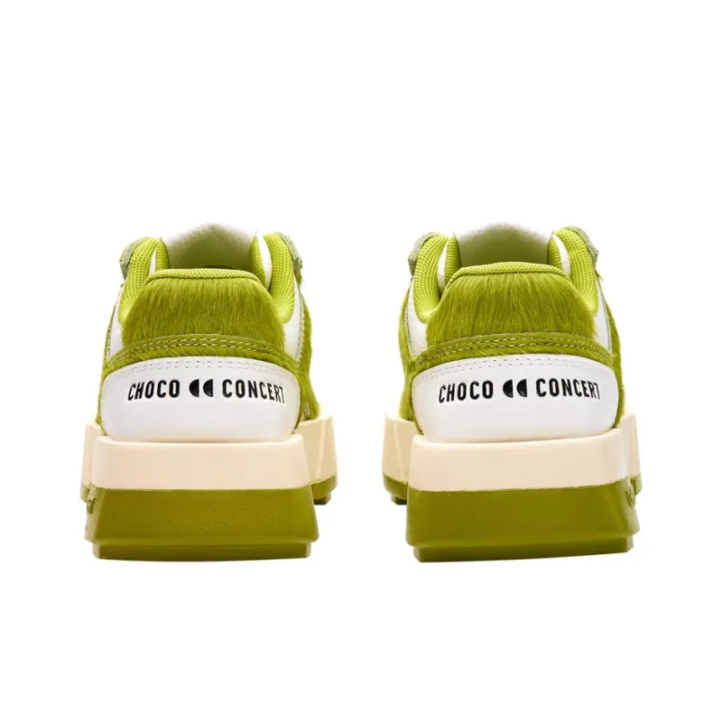 CHOCO CONCERT Slip Resistant Balance Height Increasing Low Top Stylish Skateboarding Shoes Unisex Fruit Green-4