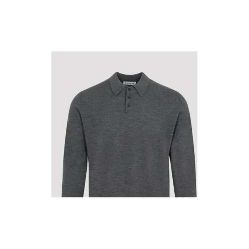 Lanvin Polo Shirts Men Dark Gray-4