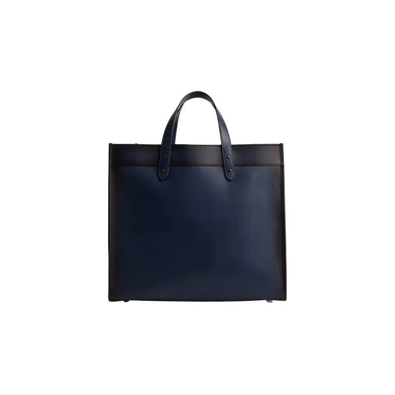 COACH Field Glove Tanning Tote Bag, Shopping Bag, Shoulder Bag, Crossbody Bag, Handbag Tubas Men's Dark Blue-2