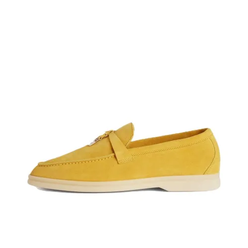 Loro Piana Summer Charms Walk Loafers Women's Low-Top Yellow