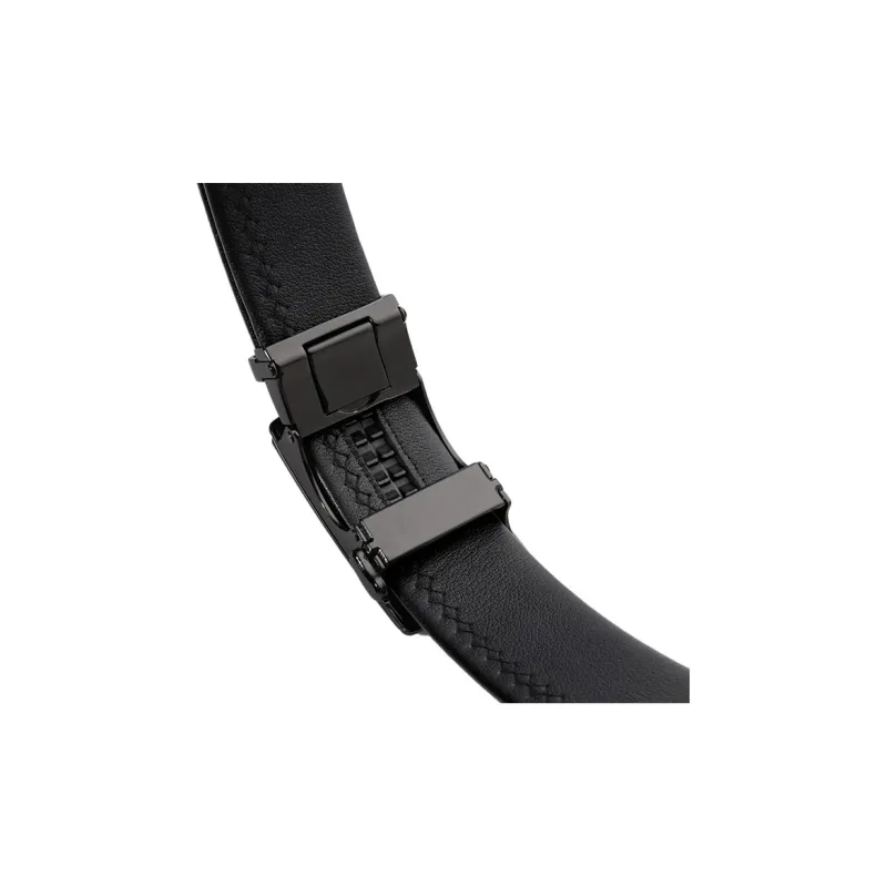GOLDLION Top Layer Cow Leather Belts Unisex Black 3.5CM-2