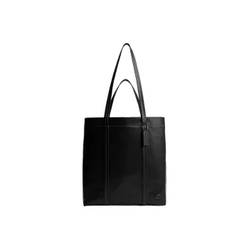 COACH Leather Tote Bag, Shopping Bag, Handbag, Shoulder Bag Large Size Men's Black