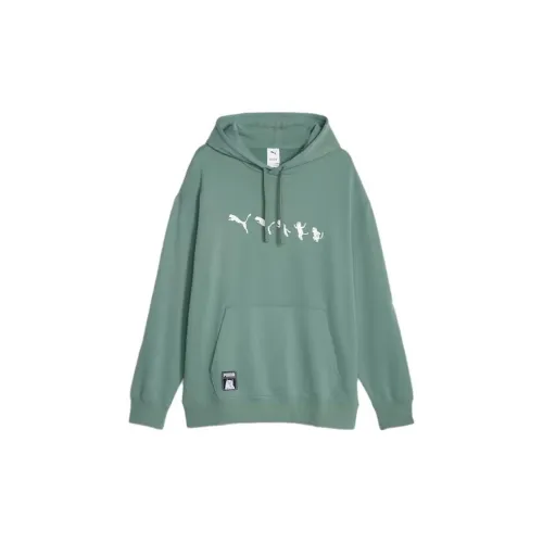 PUMA X RIPNDIP Co-branded Series Sweatshirts Men Eucalyptus Color