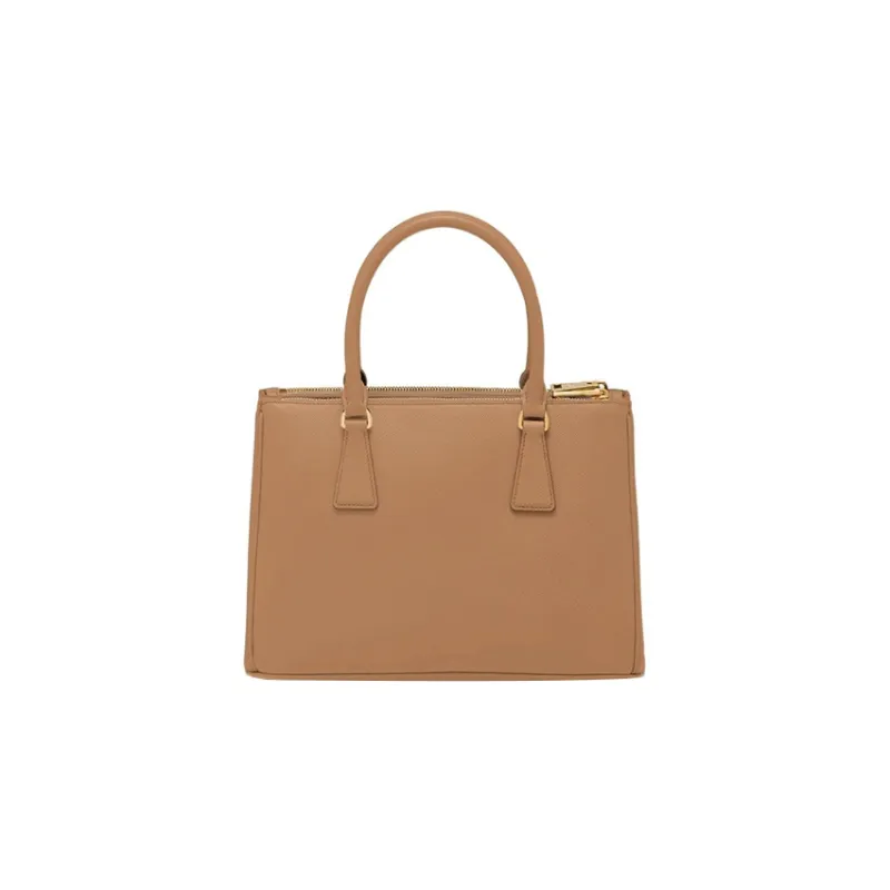 PRADA Galleria Killer Bag Leather Shoulder Bag Crossbody Bag Handbag Medium Size Women's Caramel Brown-2