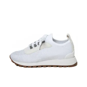Brunello Cucinelli Knitted Lace Up Sneakers Women's