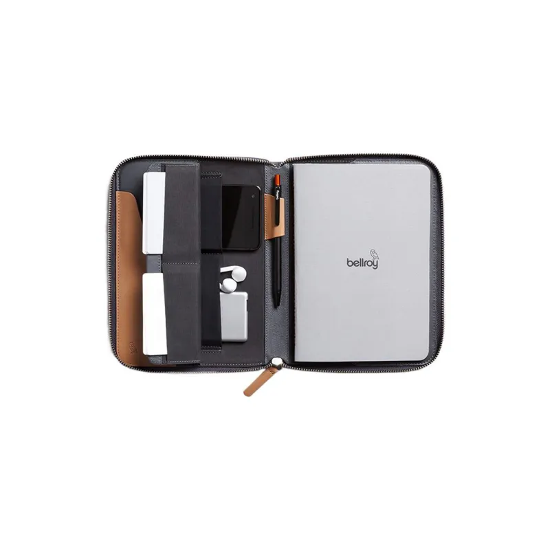 BELLROY Cow Leather Storage A5 Edition Folder, Notebook, And Wallet Men's Black-1