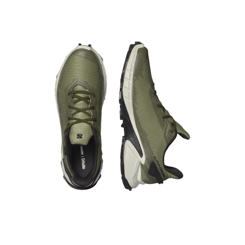 SALOMON CROSS Slip Resistant, Abrasion Resistant, And Balanced Low Top Outdoor Shoes Men's Green-3