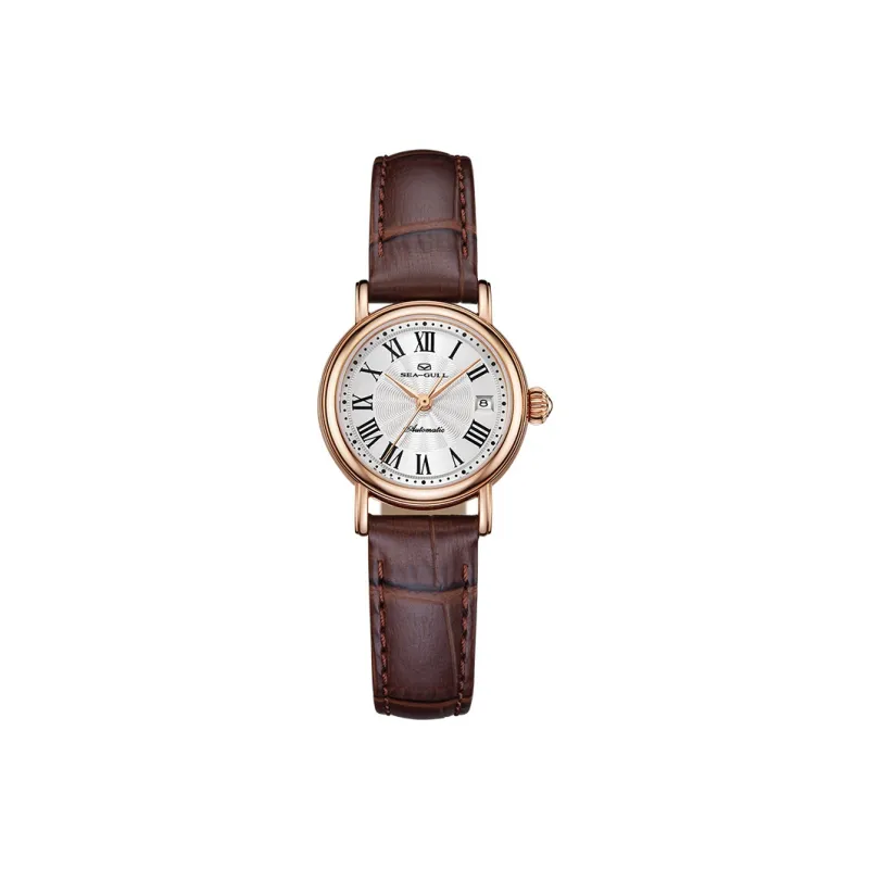 Sea Gull National Gull Xiao Linglong Automatic Mechanical Movement Genuine Leather Strap Watch Women's Watch White Dial-0