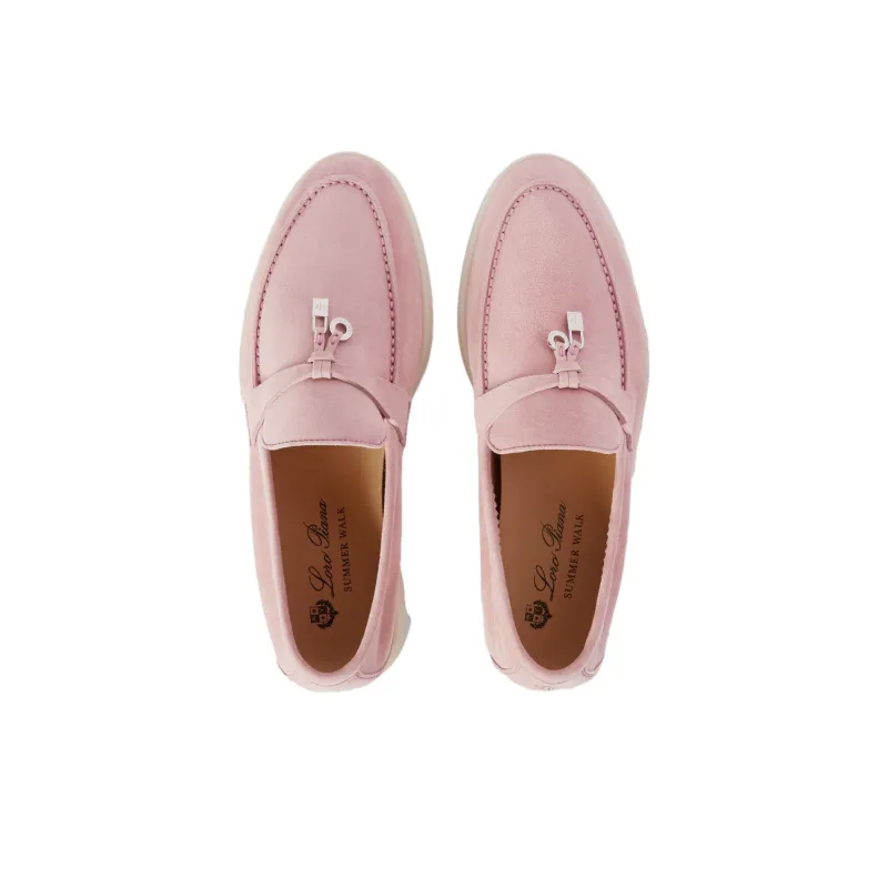 Loro Piana Summer Charms Walk Casual Single Shoes Women's Pink-4