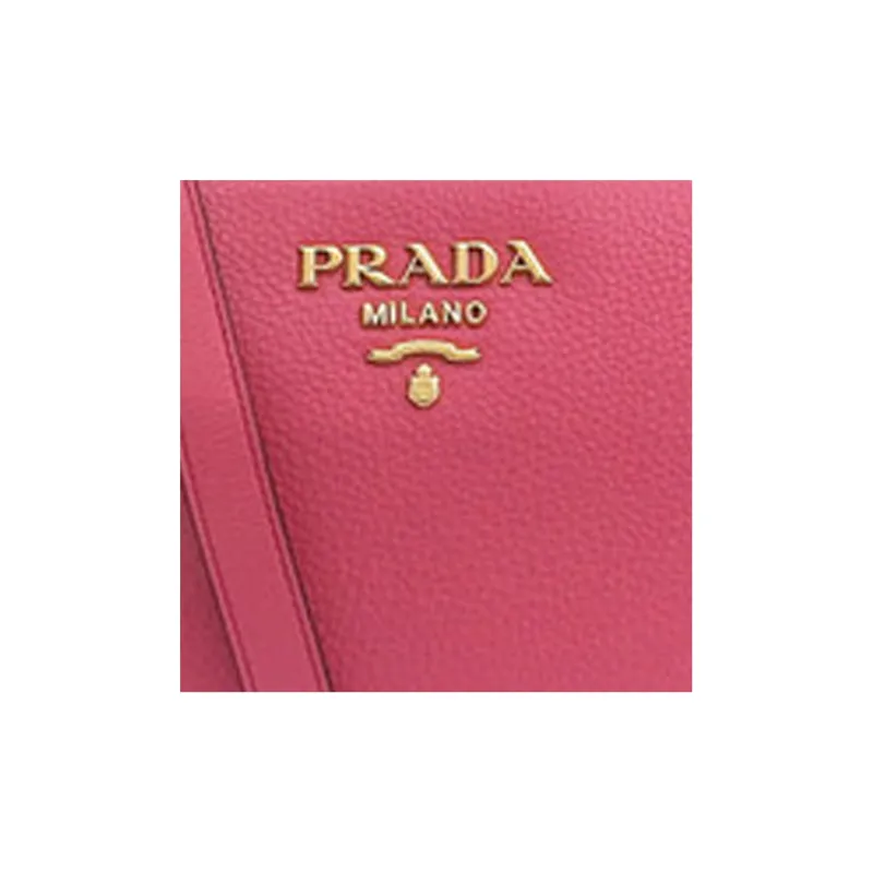PRADA Leather Shoulder Bag, Crossbody Bag Regular Women's Pink-4