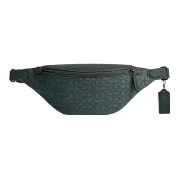 COACH Charter Jacquard With Calfskin Shoulder Bag Crossbody Bag Sling Bag Fanny Pack Large Size Men's Green