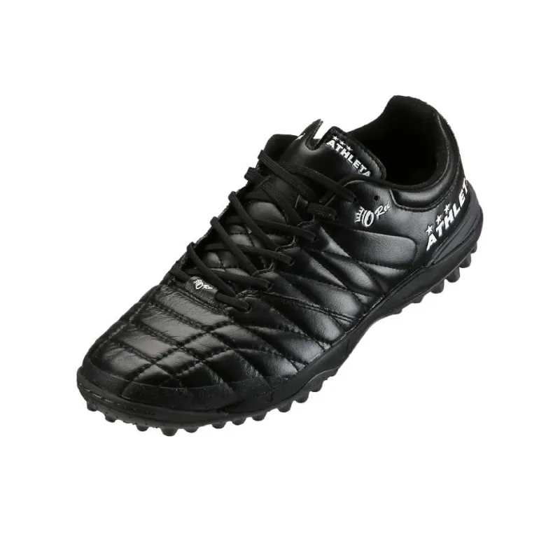 ATHLETA AG Rubber Short Studs Cushioning Breathable Soccer Shoes Men's Black-2