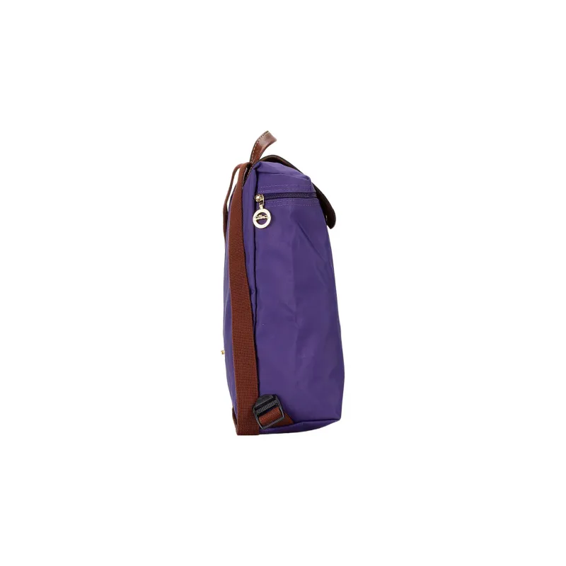 LONGCHAMP Canvas With Leather Backpack Large Size Women's Purple-1