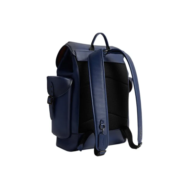COACH Hitch Glove Tanned Leather Backpack Large Size Men's Dark Blue-1