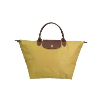 LONGCHAMP Le Pliage Nylon Dumpling Bag Travel Bag Handbag Medium Size Women's Yellow