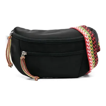 Lanvin Zigzag Embroidered Small Curb Belt Bag