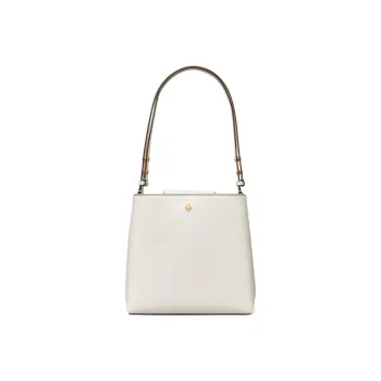 TORY BURCH Emerson Leather Handbag, Shoulder Bag Medium Size Women's White
