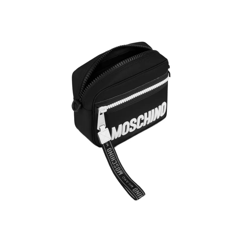 MOSCHINO Polyamide Nylon Polyamide Nylon Shoulder Bag Crossbody Bag Men's Black/White-2