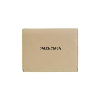 Balenciaga Leather Wallet Women's Light Brown