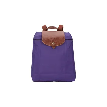 LONGCHAMP Canvas With Leather Backpack Large Size Women's Purple