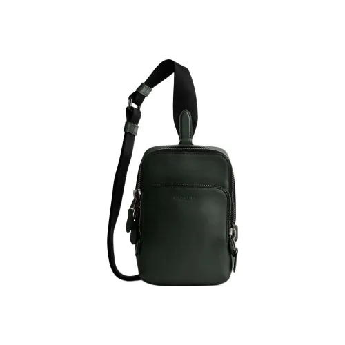 COACH Gotham Glove Tanned Leather Sling Bag Fanny Pack Shoulder Bag Crossbody Bag Mini Men's Green