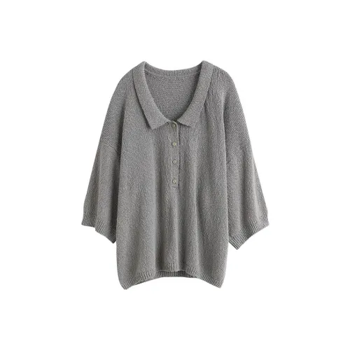 Miss Ha Ya Sweaters Women's Variegated Moon Shadow Gray