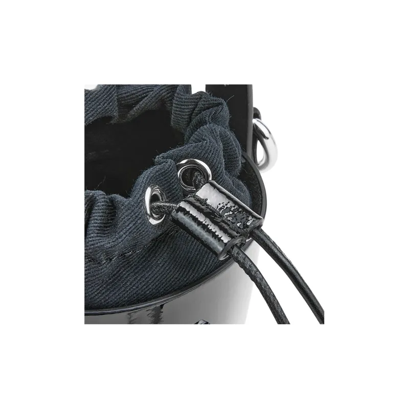 Vivienne Westwood DAISY Cow Leather Bucket Bag, Shoulder Bag, Crossbody Bag, Handbag Mini Women's Black-6