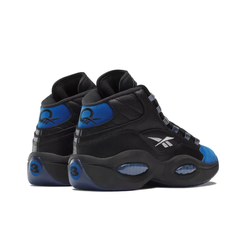 Reebok Question Mid Black And Blue-2