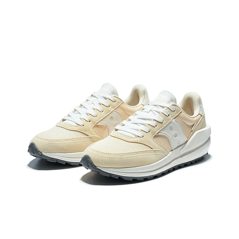 Saucony JAZZ RENEW Anti Slip Wear Resistant Low Top Casual Running Shoes Unisex Yellow White-2