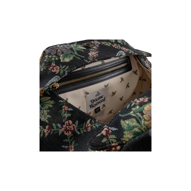 Vivienne Westwood Recycled Polyester Handbag Large Size Women's Black/Multicolor-2